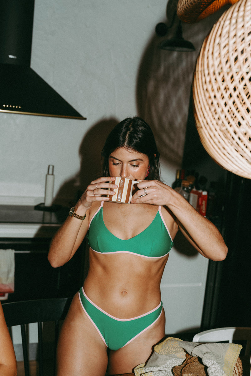 Yellow & Brown Stripe Mug