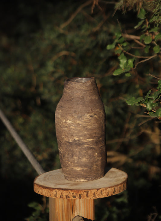 Textured Volcanic Stoneware Vase