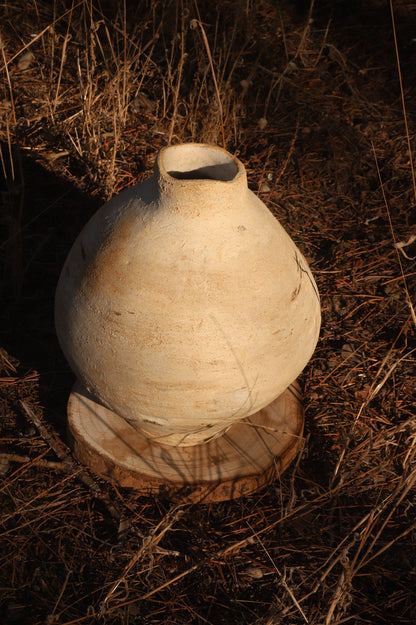 Travertine Stoneware Vase