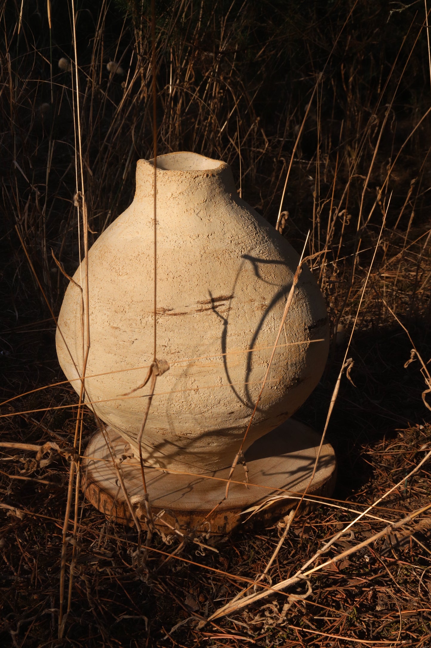 Travertine Stoneware Vase