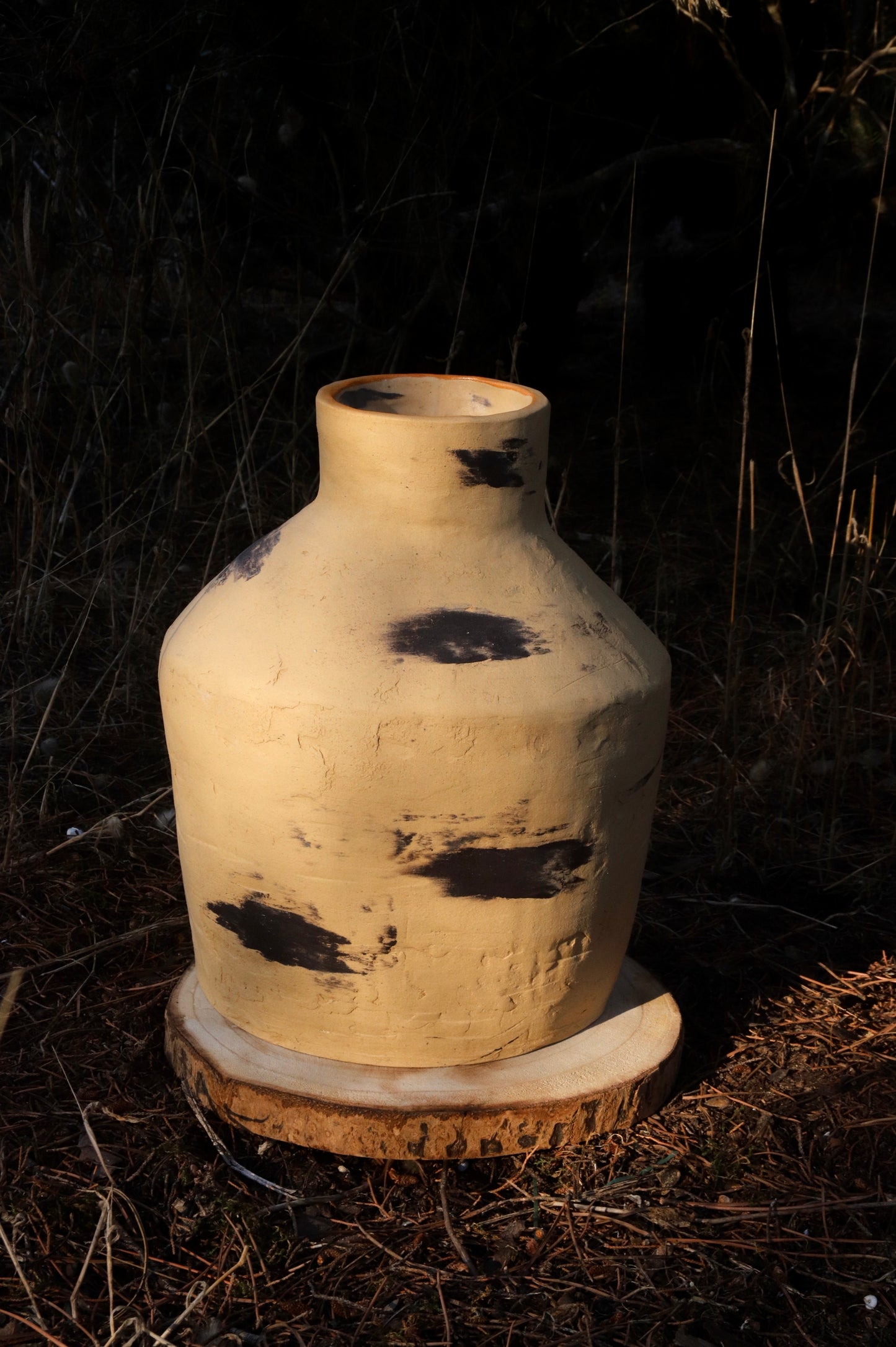 Wide Stoneware Vase