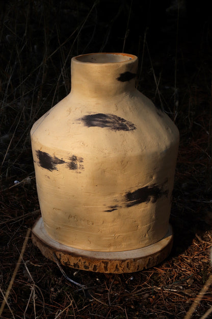 Wide Stoneware Vase