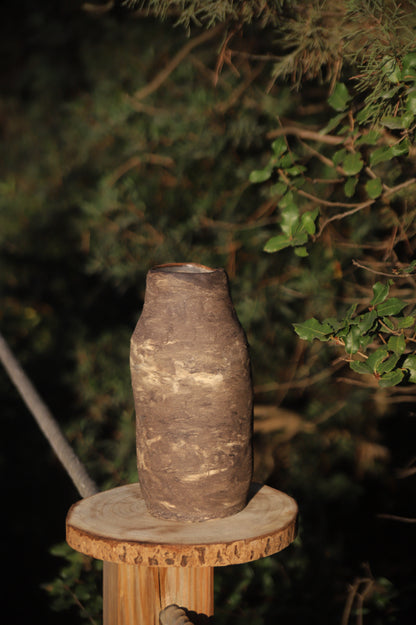 Textured Volcanic Stoneware Vase