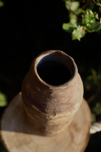 Textured Volcanic Stoneware Vase