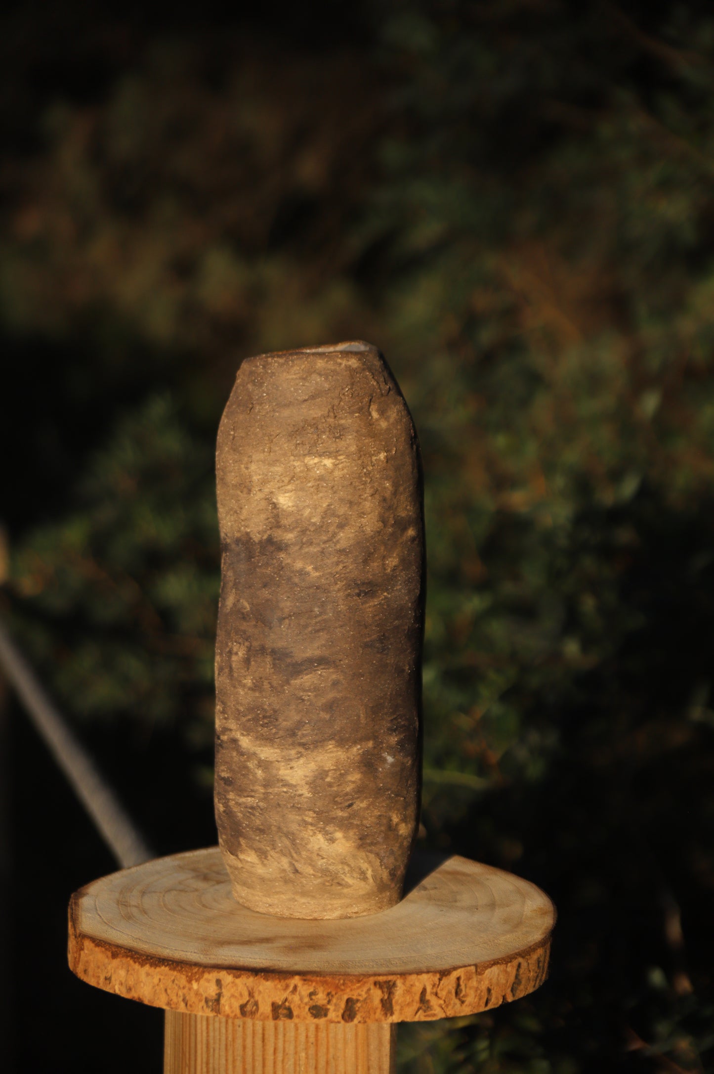 Black Stoneware Vase