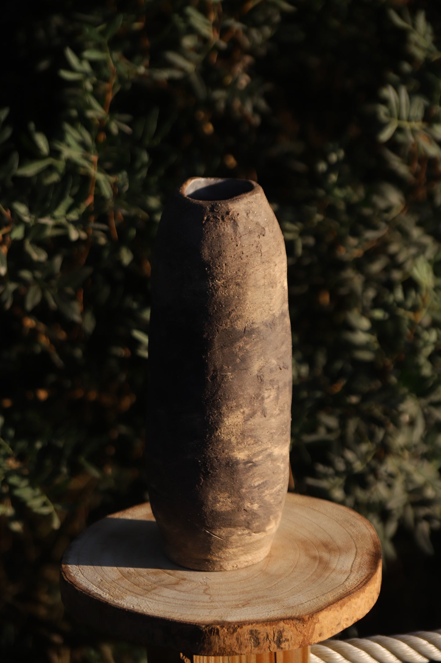 Black Stoneware Vase