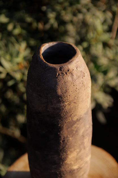 Black Stoneware Vase