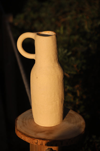 Tall-Handle Stoneware Vase