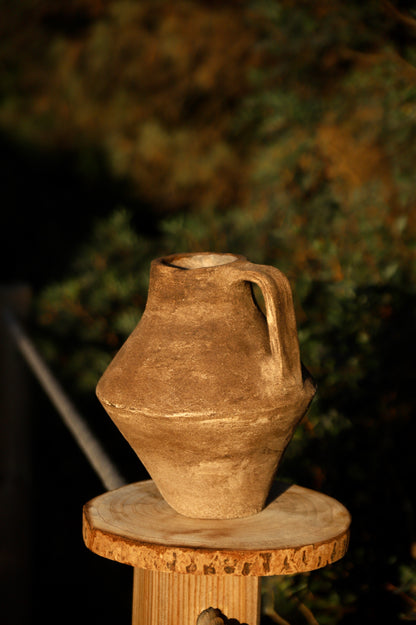 One-Handle Stoneware Vase