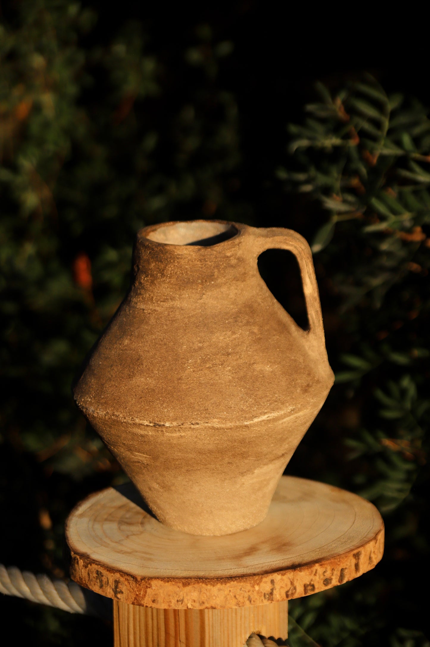 One-Handle Stoneware Vase