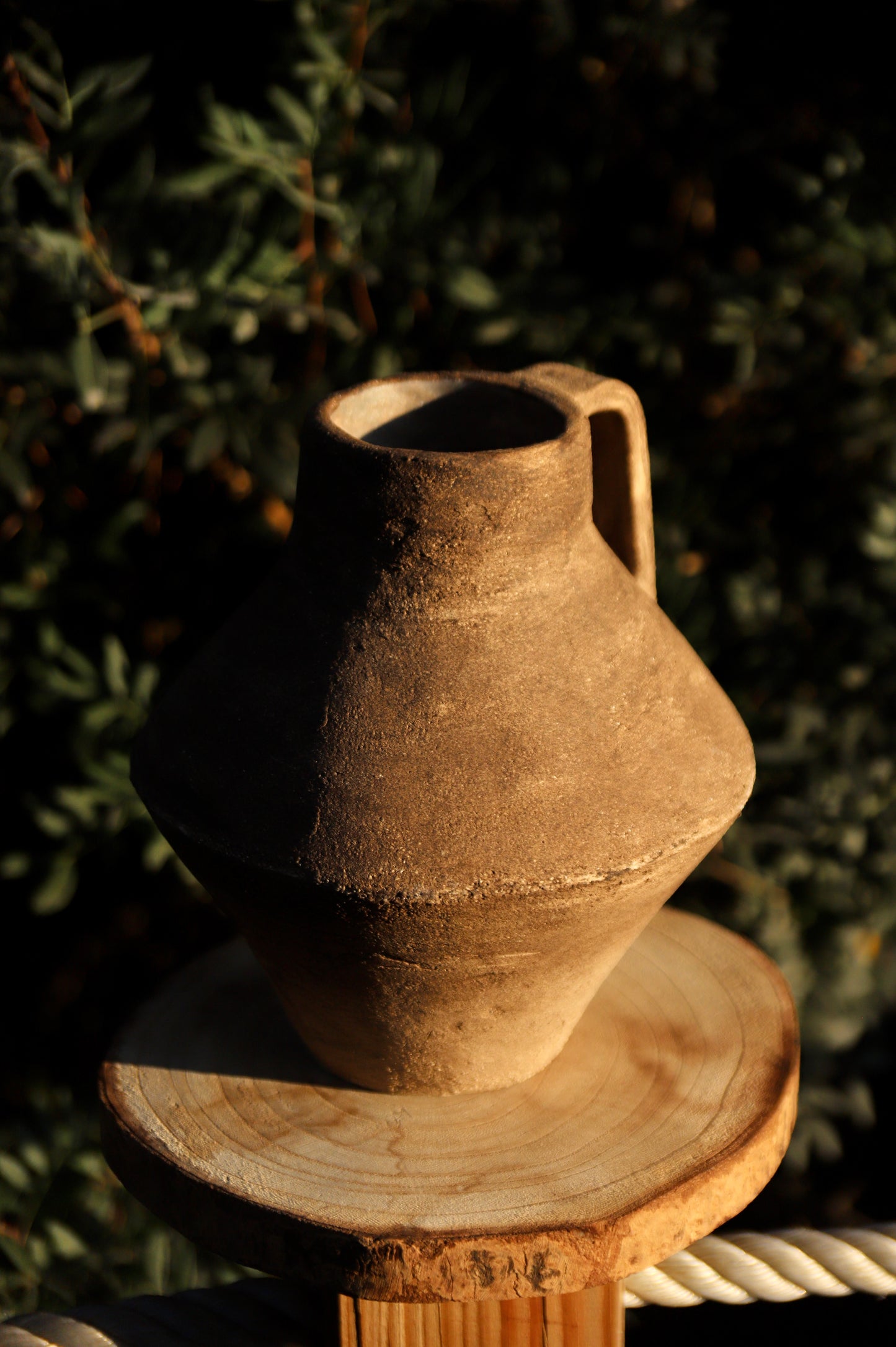 One-Handle Stoneware Vase