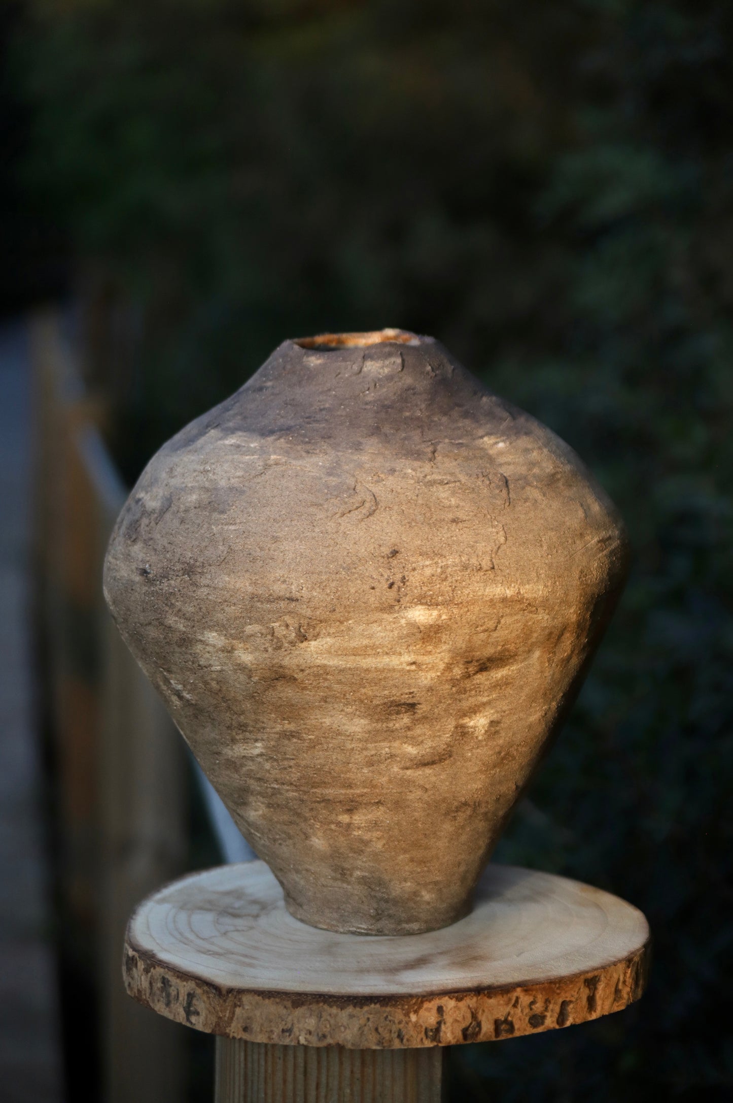 Distressed Textured Stoneware Vase