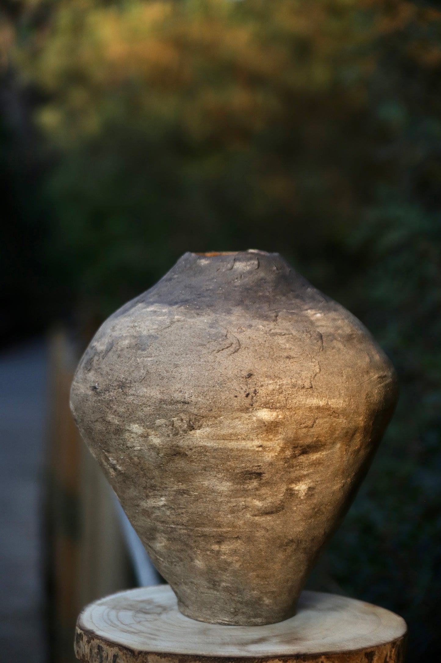 Distressed Textured Stoneware Vase