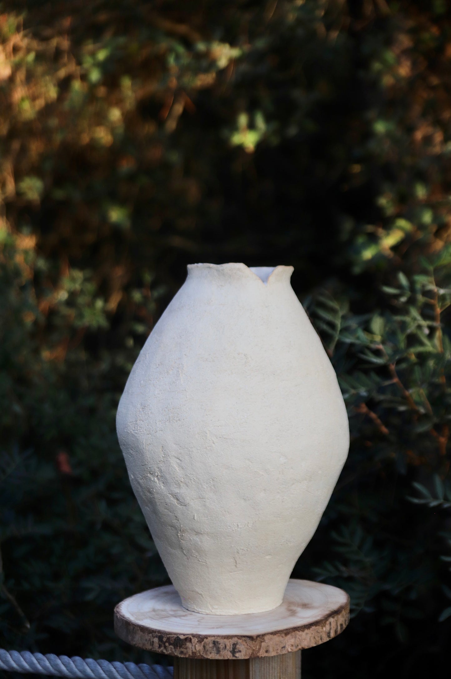 Wavy Stoneware Vase