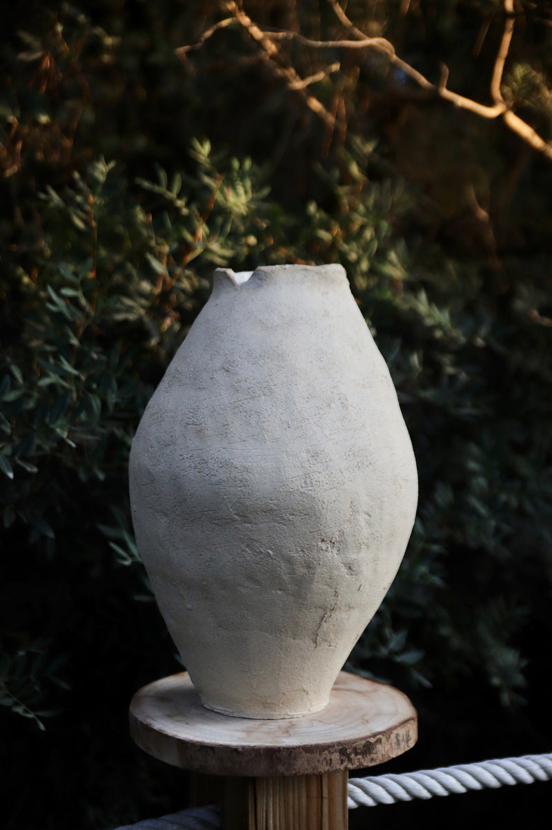 Wavy Stoneware Vase