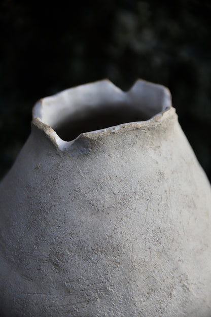 Wavy Stoneware Vase